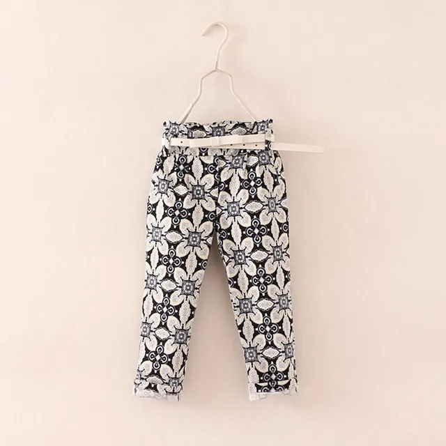 2018 Child Trousers Baby Girl Print Pants Kids Child Baby Knitted