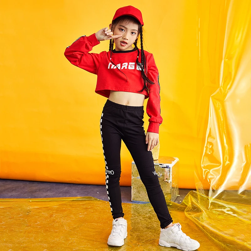 الجاز ملابس رقص الفتيات بأكمام طويلة أعلى أسود السراويل الشارع الرقص التشجيع الهيب هوب الملابس الاطفال الأداء ارتداء DNV11169 الجاز ملابس رقص الفتيات بأكمام طويلة أعلى أسود السراويل الشارع الرقص التشجيع الهيب هوب الملابس الاطفال الأداء ارتداء DNV11169