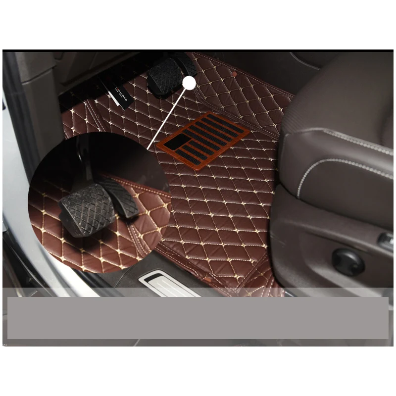 

fast shipping fiber leather car floor interior mat car trunk mat for volkswagen Atlas 2017 2018