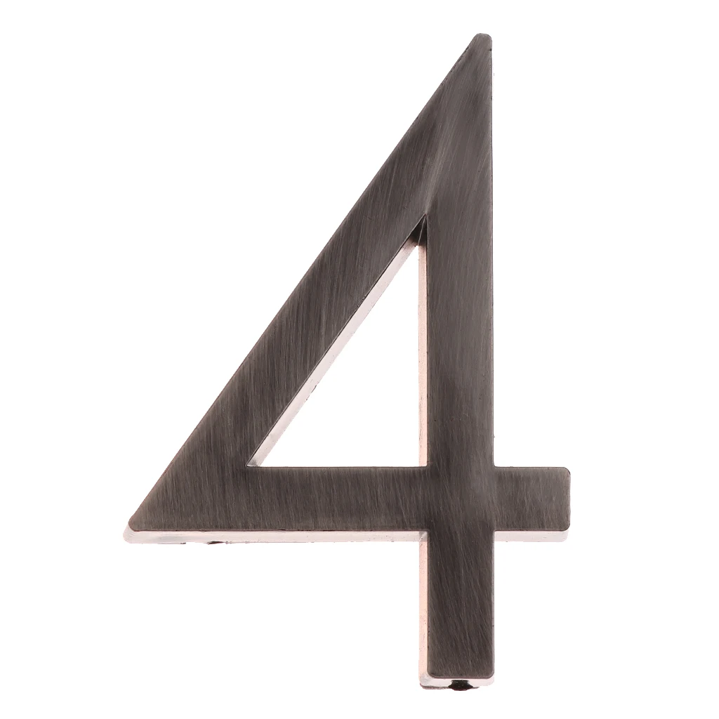 Surface Mounted Door Number Chrome Finish Digits Letter for Shop Bar House Apartment Flat Shop Hotel Display Names Numbers	