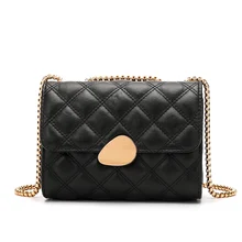 PU Leather Women Messenger Bag Plaid Ladies Crossbody Bag Chain Trendy Candy Color Small Flap Shopping Handbag women bag PU Leather Women Messenger Bag Plaid Ladies Crossbody Bag Chain Trendy Candy Color Small Flap Shopping Handbag women bag