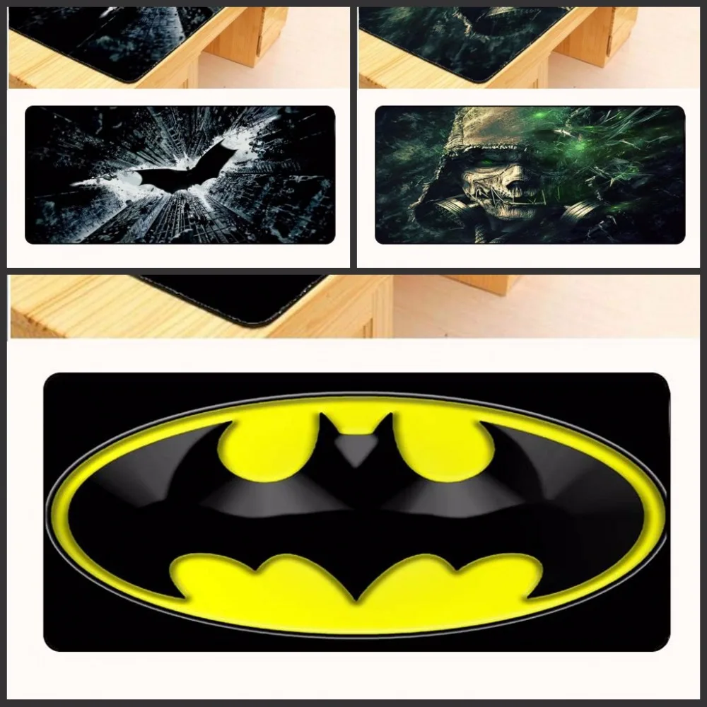 Yuzuoan 900x400X3MM Batman Logo Game MousePads Computer Gaming MousePad Gamer Play Mat Version Mous