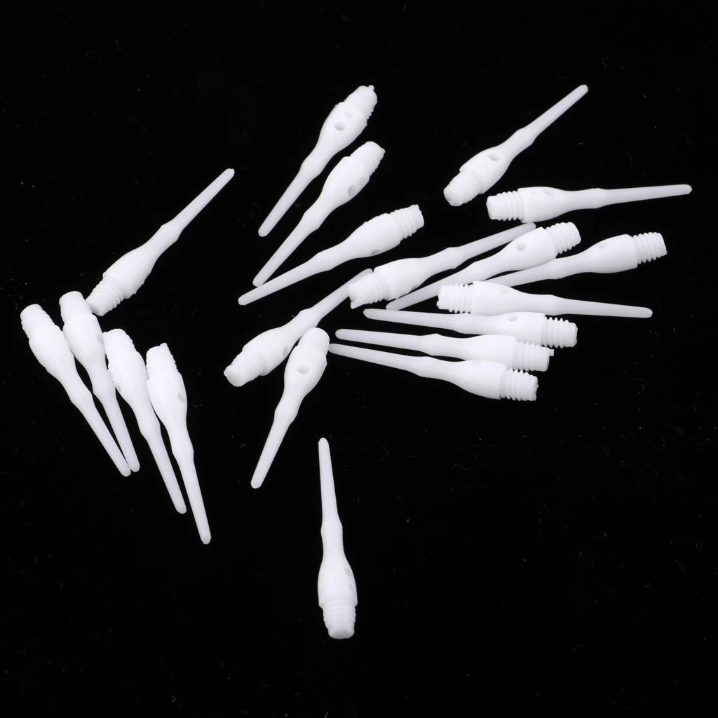 Durable 20Pcs/set 2BA 27/25/22mm Nylon Soft Tip Dart Points Needles for Electronic Darts Dartboards Shafts Flights Accessories