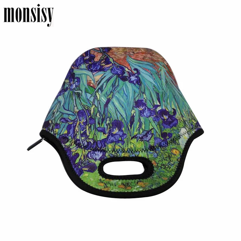 Monsisy Neoprene Lunch Bag for Women kids Men Cooler Lunch Box Bag Tote Portable Thermal Coffee Snack Food Picnic Bag Bolsa