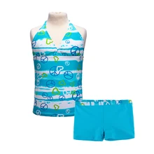 BAOHULU/ г., полосатые купальники для девочек, 2 предмета, Biquini Meisje, большие размеры, Детские бикини, купальник, детские купальники, костюм