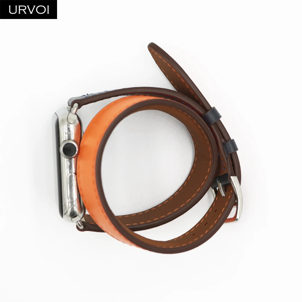 Ремешок URVOI для Apple Watch series 6 5 4 3 2 1 SE двойной браслет iwatch сверхдлинный из