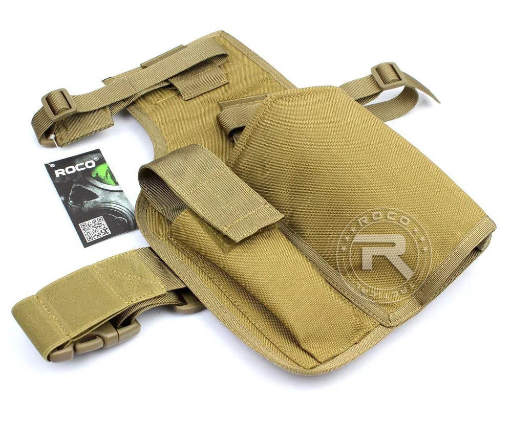 ROCOTACTICAL военный Molle ручной пистолет кобура MP7 Военная ножная КАПЛЕВИДНАЯ кобура с запасным подсумок Боевая ножная КАПЛЕВИДНАЯ сумка