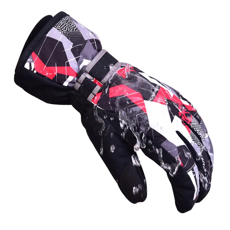 SGN06 Водонепроницаемые зимние перчатки, лыжные перчатки для сноубординга, перчатки для мужчин и женщин - Цвет: black