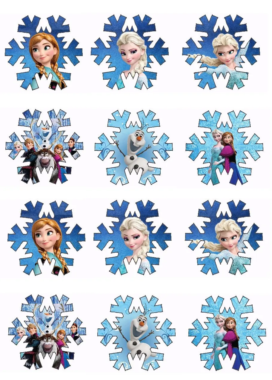 12 snowflake shape stickers anna and elsa t shirt transfer sticker for