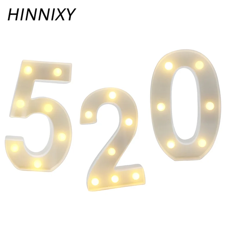 Hinnixy LED 3D Number Party Decoration Night Lamp 0-9 Arabic Numerals Kids Bedside Night Lighting Anniversary Valentine's Gift Hinnixy LED 3D Number Party Decoration Night Lamp 0-9 Arabic Numerals Kids Bedside Night Lighting Anniversary Valentine's Gift
