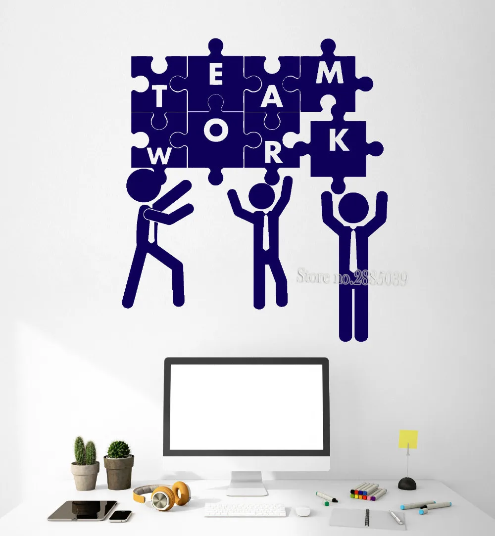 Us 7 97 25 Off Modern Art Diy Wall Decals Quotes Teamwork Puzzle Office Decoration Team Building Stickers Vinyl Removable Wallpapers New La442 In Us 7 97 25 Off Modern Art Diy Wall Decals Quotes Teamwork Puzzle Office Decoration Team Building Stickers Vinyl Removable Wallpapers New La442 In