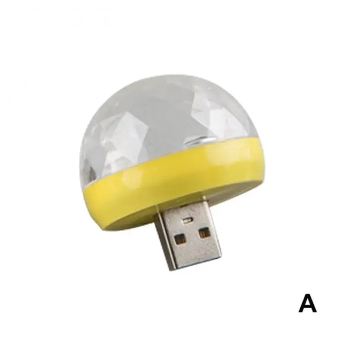 Новинка,, 1 шт., светодиодный светильник, Шариковая лампа USB, мини RGB лампа, контроль звука, для сцены, клуба, вечерние лампы для мобильного телефона