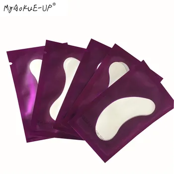 

Purple packing 7.6*2.9cm size 50 pairs eyelashes paper patches under gel eye pads eyelash extension make up tools wholesale