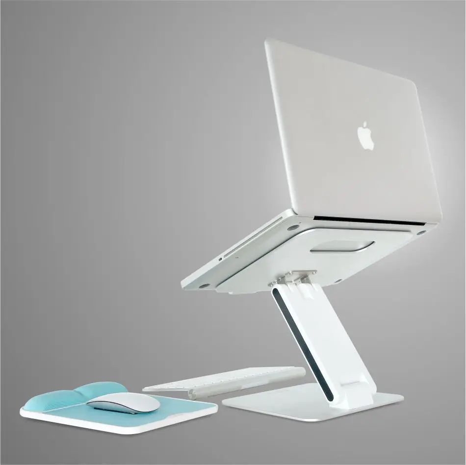 Aluminum Notebook Desktop Stand Desk Riser Height Adjustable Laptop Stand Table for Macbook Air Pro 13 15 Other Computer Aluminum Notebook Desktop Stand Desk Riser Height Adjustable Laptop Stand Table for Macbook Air Pro 13 15 Other Computer