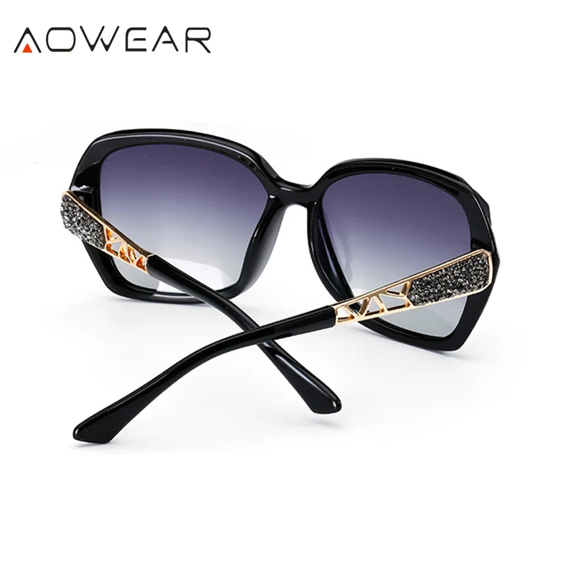 AOWEAR Роскошные брендовые негабаритные Солнцезащитные очки женские