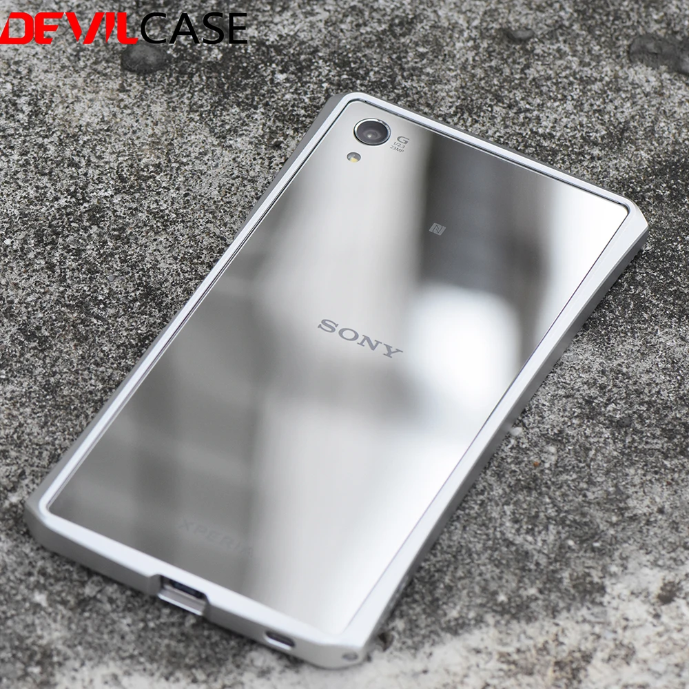 DEVILCASE Ultra Thin Protective Cases For SONY XPERIA Z5 Premium Metal Bumper Frame CNC Cutout For