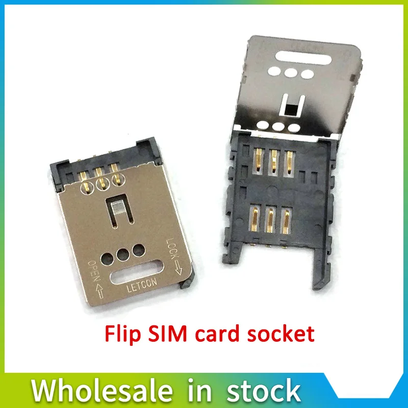 Micro SIM флип 6-контактный разъем для гнезда большая панель ПК Компьютерная карта