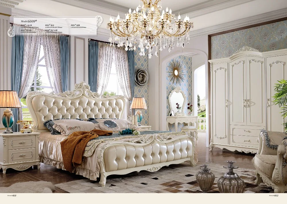 2016 Rushed King Muebles Para Casa Bedroom Furniture New Princess Soft
Bed Continental Carved French Height Box Leather Prince