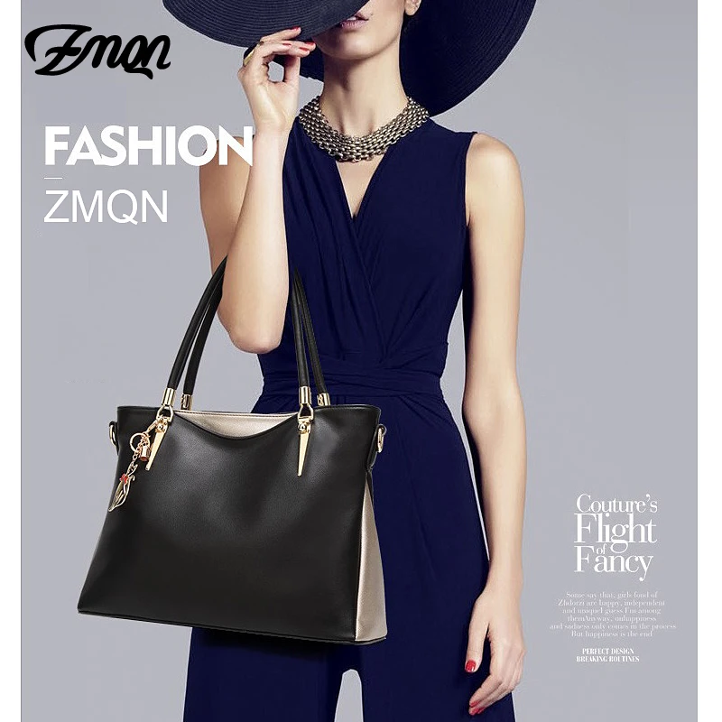 ZMQN Luxury Handbags Women Bag Designer 2019 PU Soft Leather Shoulder Bags for Women Famous Brand Fashion Woman Bag Kabelka A863