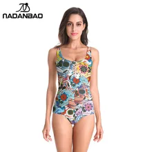 Nadanbao Новые поступления, горячая Распродажа, стильная пляжная одежда, купальный костюм с принтом "День мертвых", женский купальник, Цельный купальник, B126-034