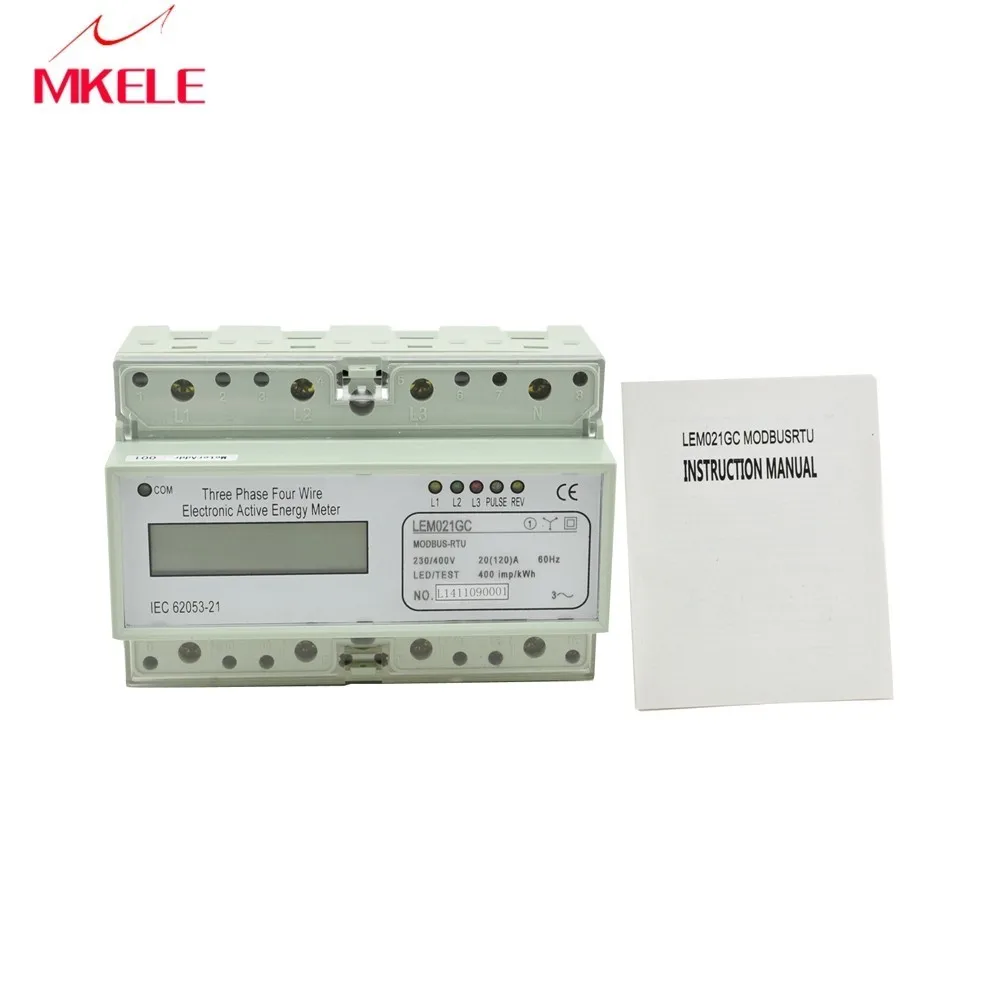 

High Quality Modbus RTU Din Rail MK-LEM021GC Portable Digital LCD Three Phase Energy Electricity Meter China