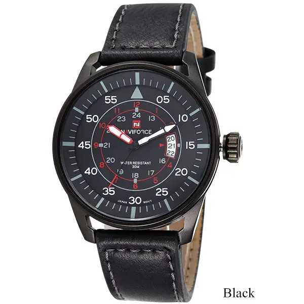 Синий Новые мужские часы NAVIFORCE модные спортивные кварцевые часы мужские часы лучший бренд класса люкс Бизнес водонепроницаемые часы Relogio Masculino - Цвет: Синий