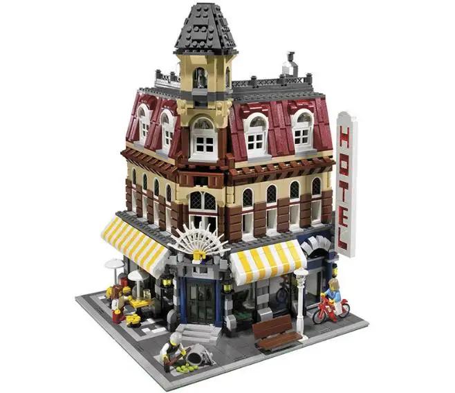 

New 2133Pcs LEPIN 15002 Cafe Corner Model Building Blocks Kids Educational bricks Toys Gift Compatible With 10182 for children
