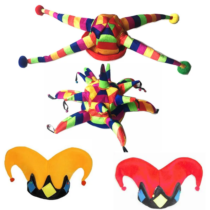 Разноцветный Забавный эльф клоунская шляпа для мальчиков и девочек мужчин и женщин реквизит для косплея на Хэллоуин костюм на день рождения Аксессуары