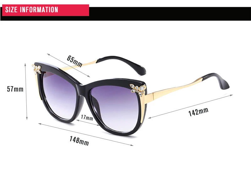 KDEAM, алмазные декоративные солнцезащитные очки "кошачий глаз" для женщин, защита UVA/UVB, винтажные женские очки KD102