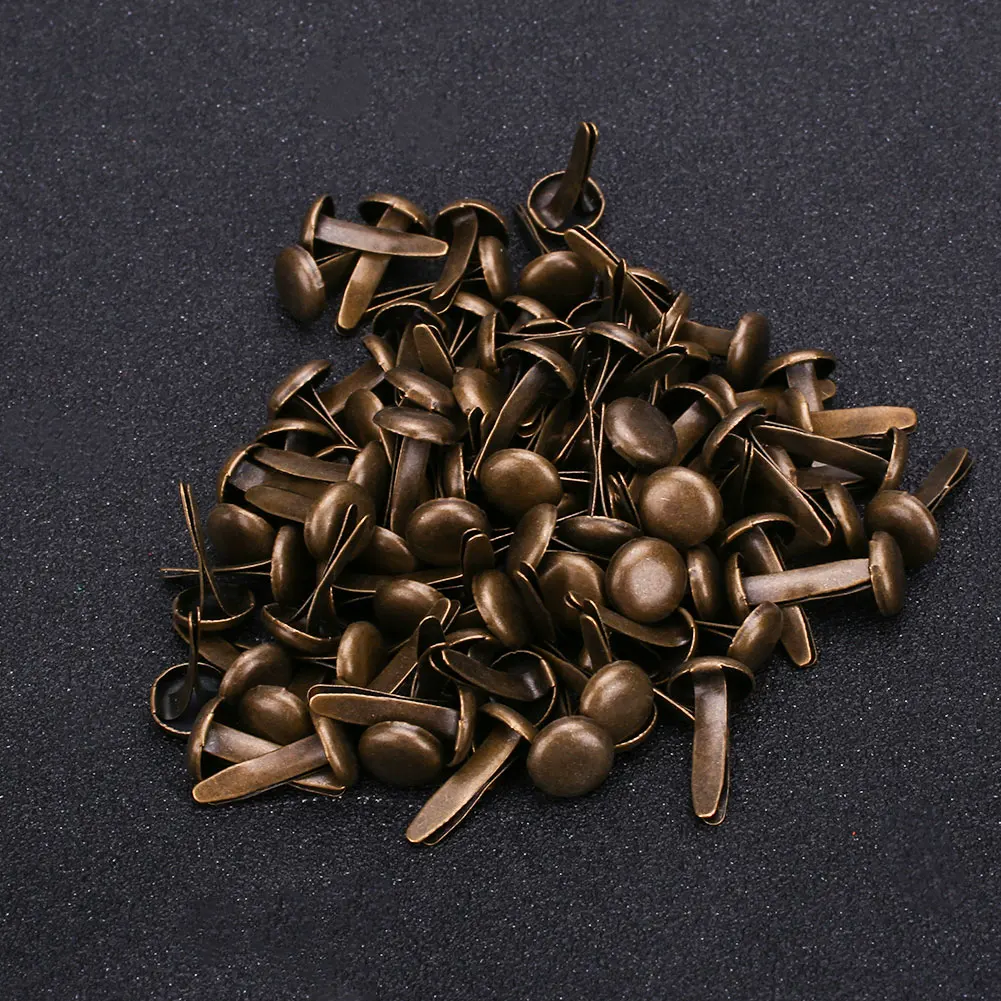 

Ballerina Nail Tips Brads Accessories Decorative Nails 50pcs for Round Makeup Scrapbook Box Mini Brad 8Color Hooks Beauty
