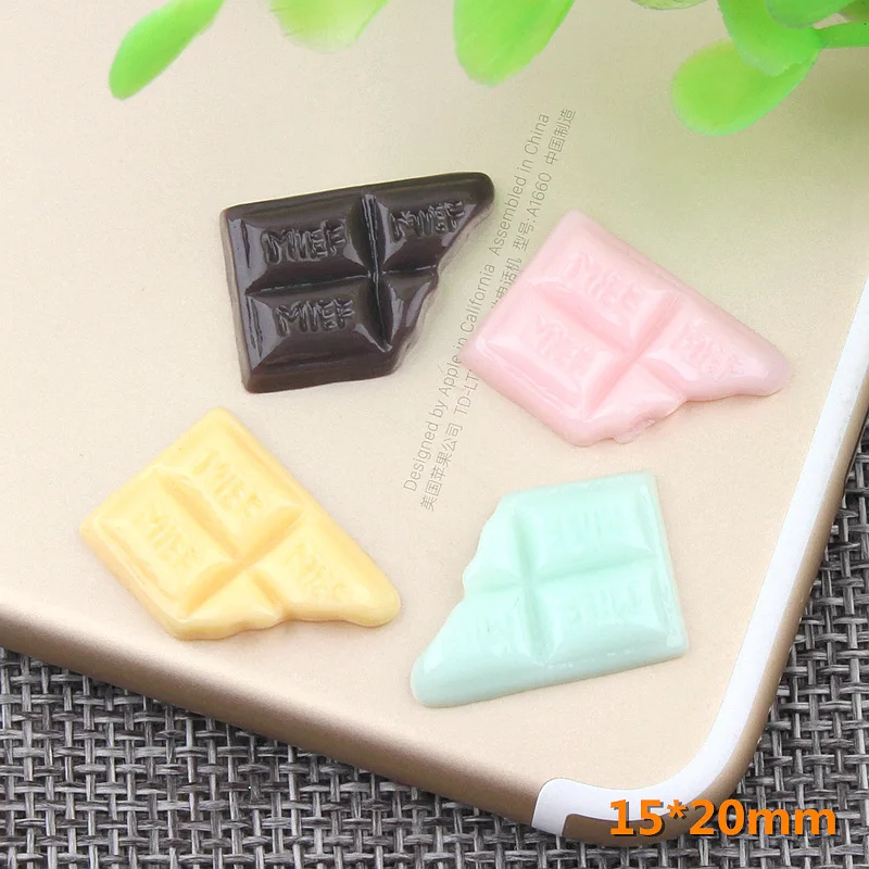 10 шт. 15*20 мм микс Нотч kawaii flatback кабошоны DIY полимерные шоколадные амулеты крем клей