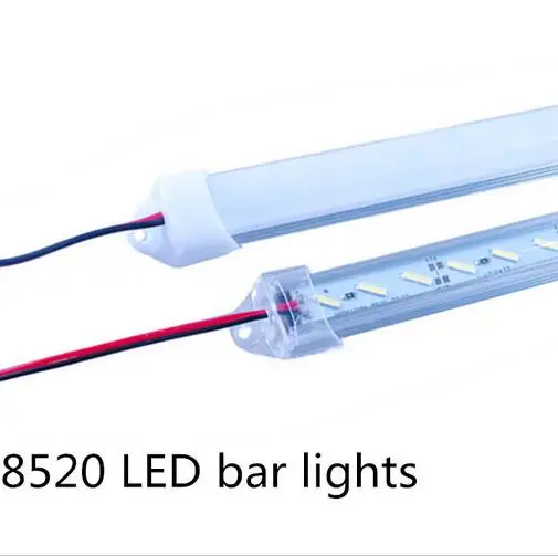 

U Aluminium Profile 8520 LED rigid Strip 50cm 36leds 12V with milky/clear pc covcer led strip bar for cabinet closet kitchen