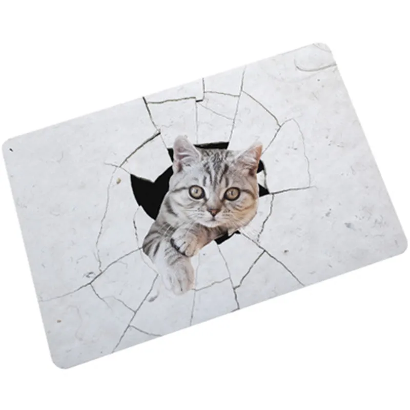 

40*60cm Modern 3D Carpets Cartoon Print Welcome Mat Outdoor Indoor Festive Decor Doormat Happy Gifts Anti-Slip Long Carpet 2019