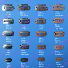 shipping100pcsD. коричневый 3,2 см x 9 см зубная паста расческа для волос оснастки парик зажимы для сварочного аппарата wefted/плетения наращивание профессионального салона Аксессуары