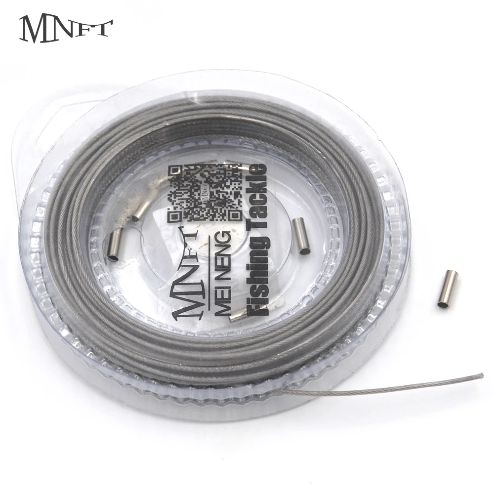 MNFT 1Pcs Nylon Coated Stainless Steel Leader Line 10 Meter 7*7 Strands 80LB,1*7 Strands 40LB Fishing Leader Wire