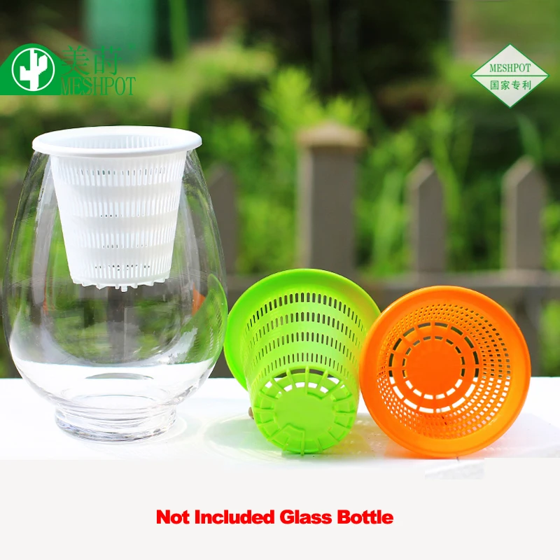 Meshpot 5PCS Colorful Plastic Hydroponics Basket Net Cup Mesh Pot Home Decoration  &Customization Inner Dia. 8cm