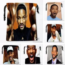 Custom Will Smith Drawstring Bags Travel Storage Mini Pouch Swim Hiking Toy Bag Size 18x22cm#0412-03-43