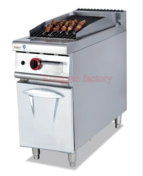 

RY-GB-979 Vertical gas lava rock grill with cabinet barbecue grill oyster seafood gas grill