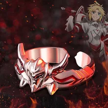 Манга судьба Апокриф Мордред маска Аниме Регулируемый кольцо стерлингового серебра 925#8 Косплэй Новинка; Лидер продаж