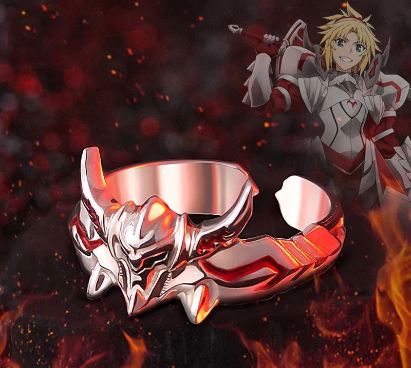 Manga Fate Apocrypha Mordred Mask Anime Adjustable 925 Sterling Silver Ring 8 Cosplay New Hot Costume Props Aliexpress
