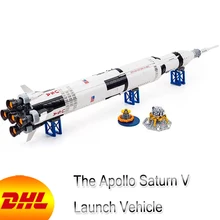 

Technic Moc Figures 37003 1969Pcs Apollo Saturn V Launch Vehicle Model Building Kits Blocks Bricks Kid Toy Compatible With 21309