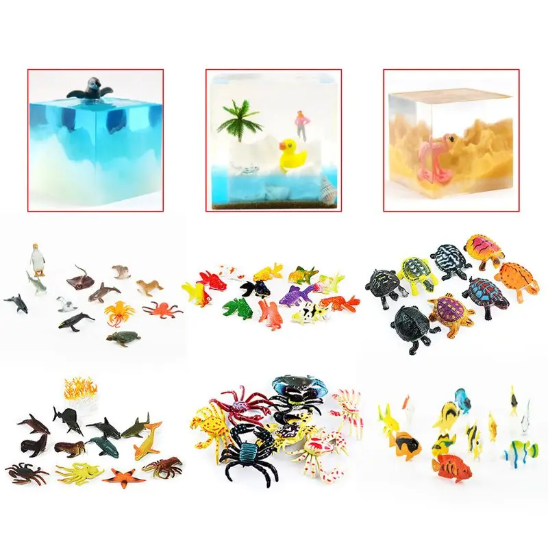 

1 set DIY Craft Making Filler Simulated Marine Biological Model Epoxy Filling Material Simulation Deep Sea Animal Models Childre
