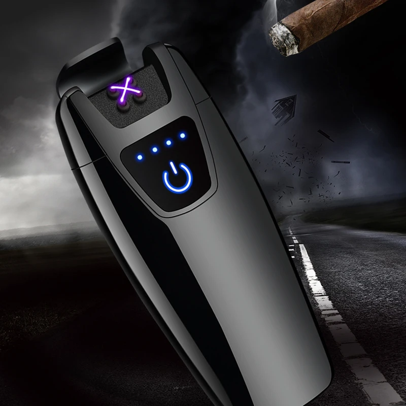 

New Thin Usb Charging Cigarette Lighter Press Screen Electronic Cigarette Lighter Small Rechargeable Electric Cigarette Lighte
