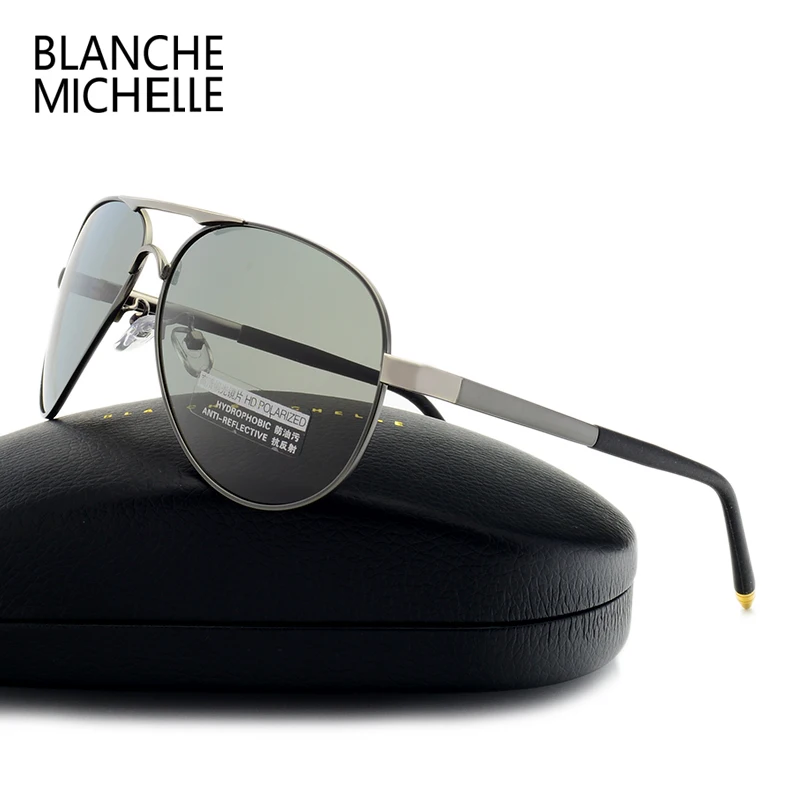 Бланш Michelle новые мужские солнцезащитные очки пилота поляризованные солнцезащитные очки для вождения высококачественные солнцезащитные очки UV400 homme