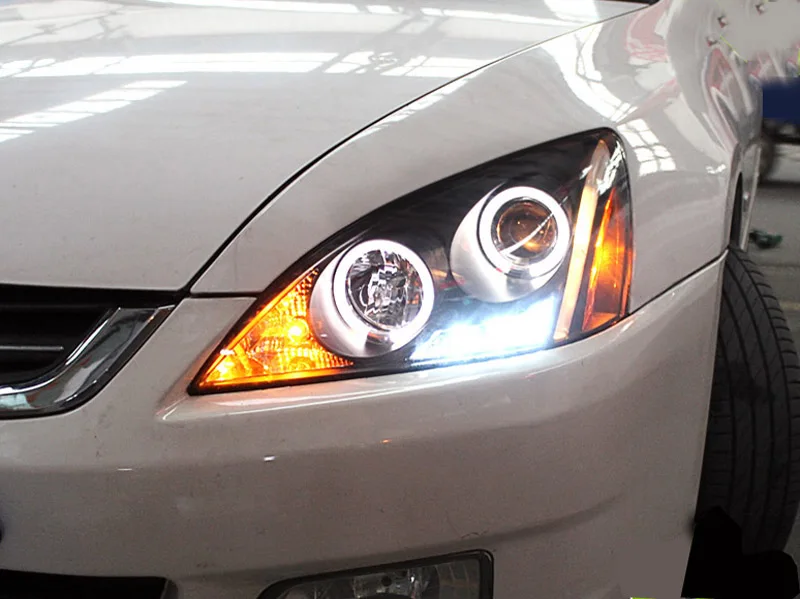 Фары головного света для проектора Gen 7 Honda Accord Angel eye подходят автомобилей 2003 2007