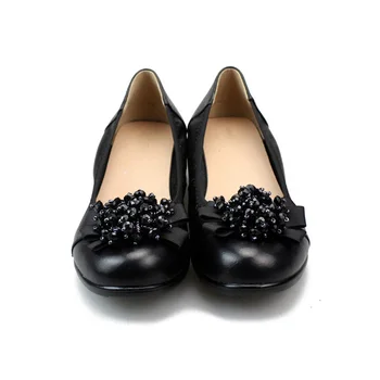 

ladies pumps Soft comfortable bottom for roe round Women professional flowers of pumps shoes fashion flowers office women shoes