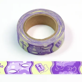 

1pcs Bible and cross Washi Tape Craft Decorative Masking DIY Adhesive Scrapbook Sticker