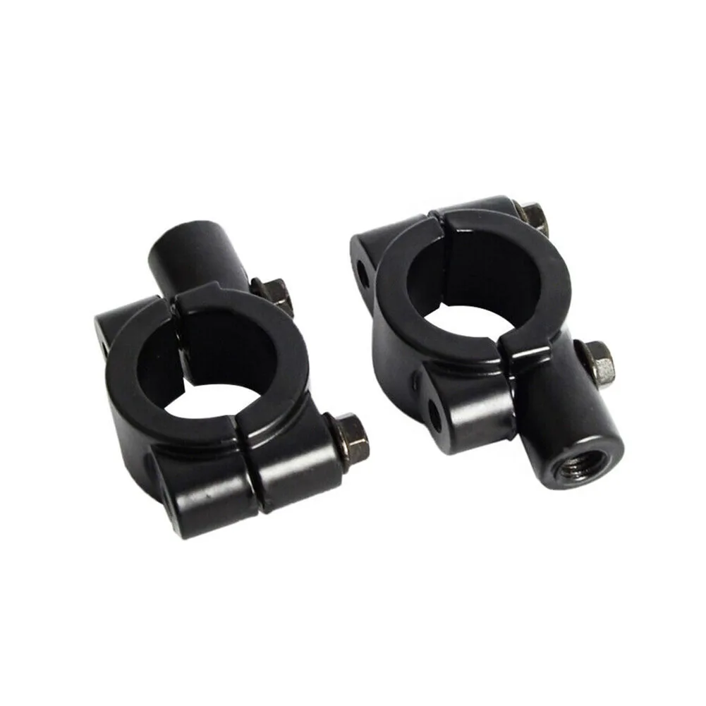 

2PCS Handle Bar Rearview Modified Clamp Mirror Mount Aluminum Alloy Durable Motorcycle Holder 8/10MM Thread Adaptor Accessories