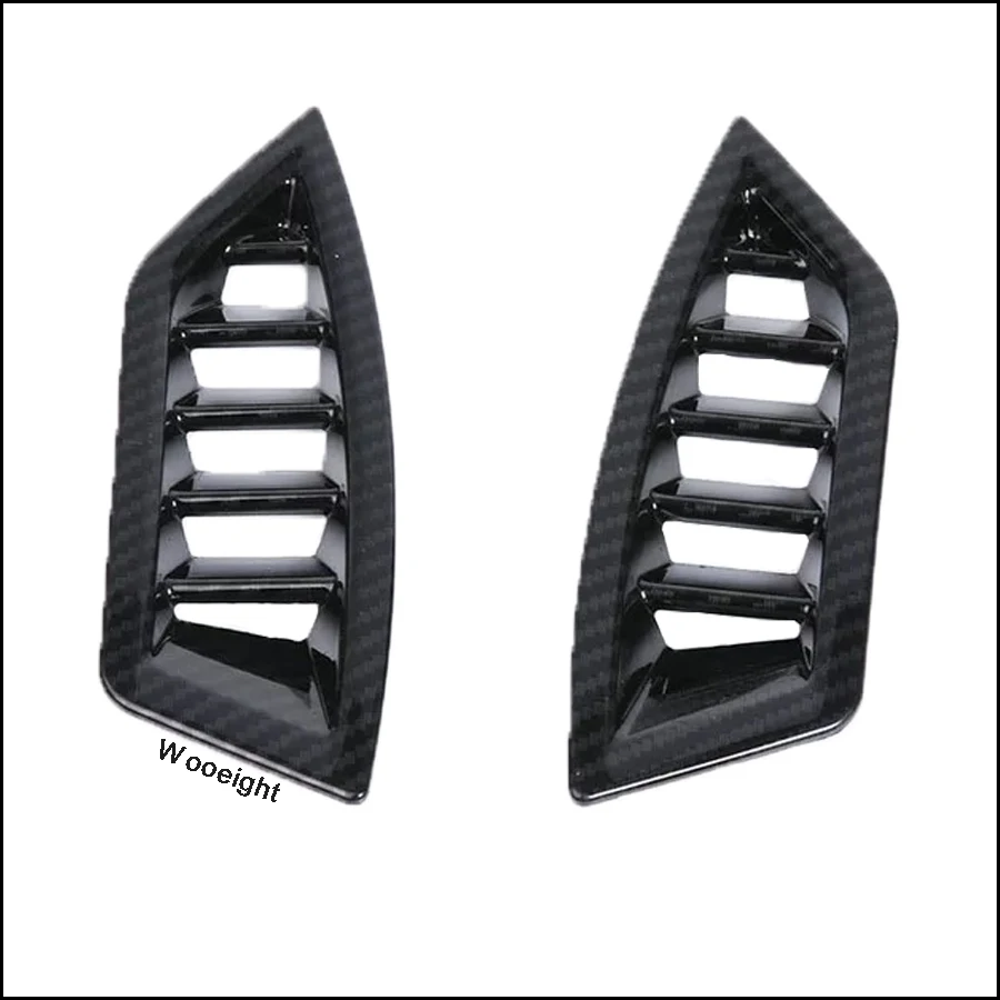 New ABS Car Interior Dashboard Air Vent Outlet Trims Overlay Carbo Fiber Control Panel Cover For Subaru XV Crosstrek 2018 (6)