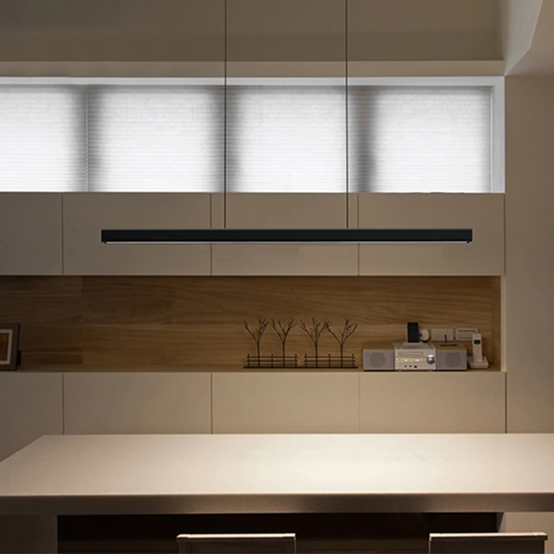  Modern Design Line Pendant light for dinning room Minimalist LEDLight Bar Hanging Lamp Kitchen isla - 4000012645234